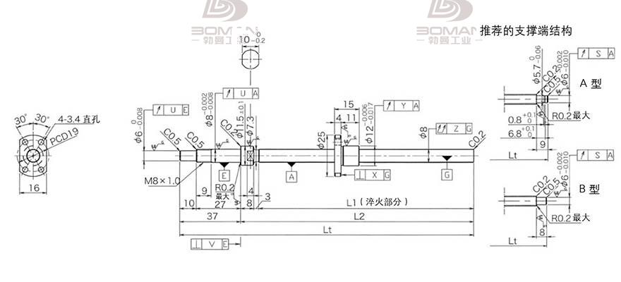 KURODA DP0801JS-HDNR-0260B-C3F 黑田丝杆在哪里买